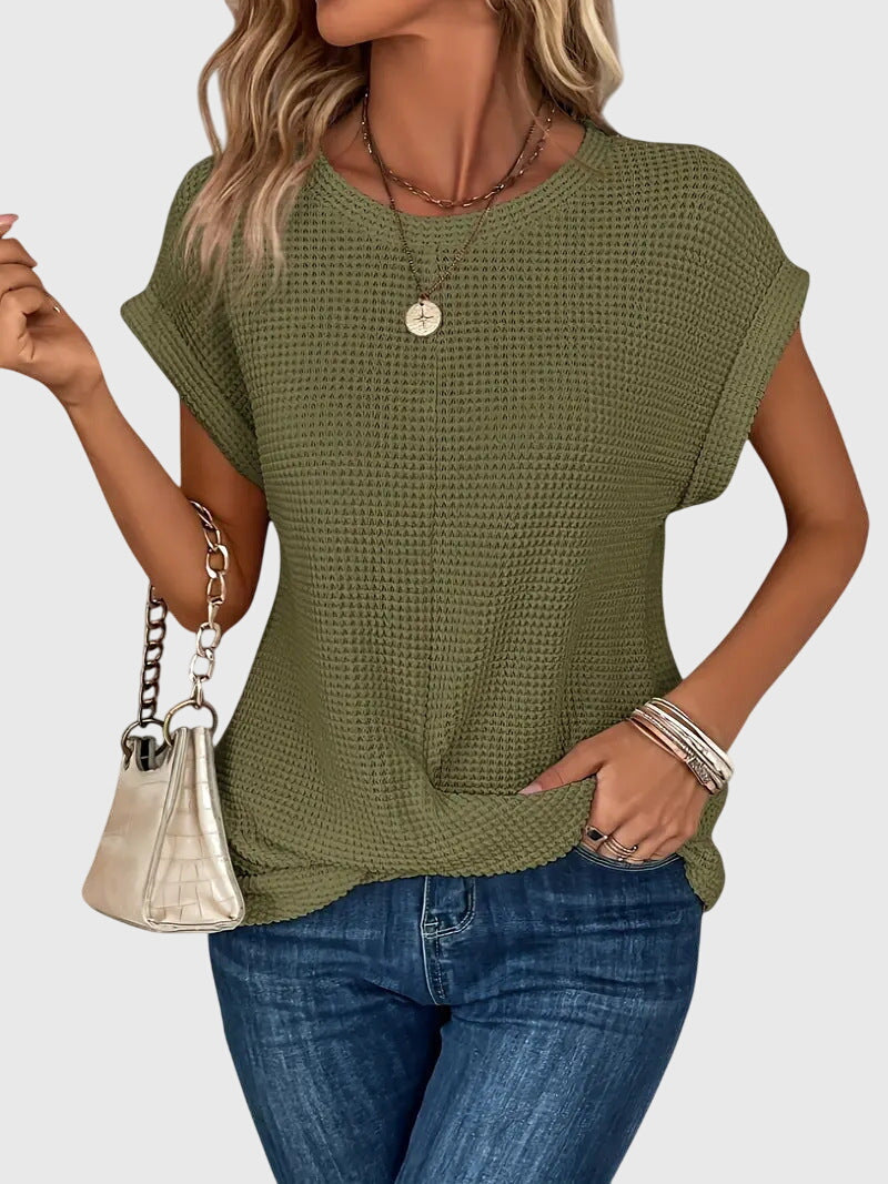 Isa™ | Blouse Élégante avec Col Rond