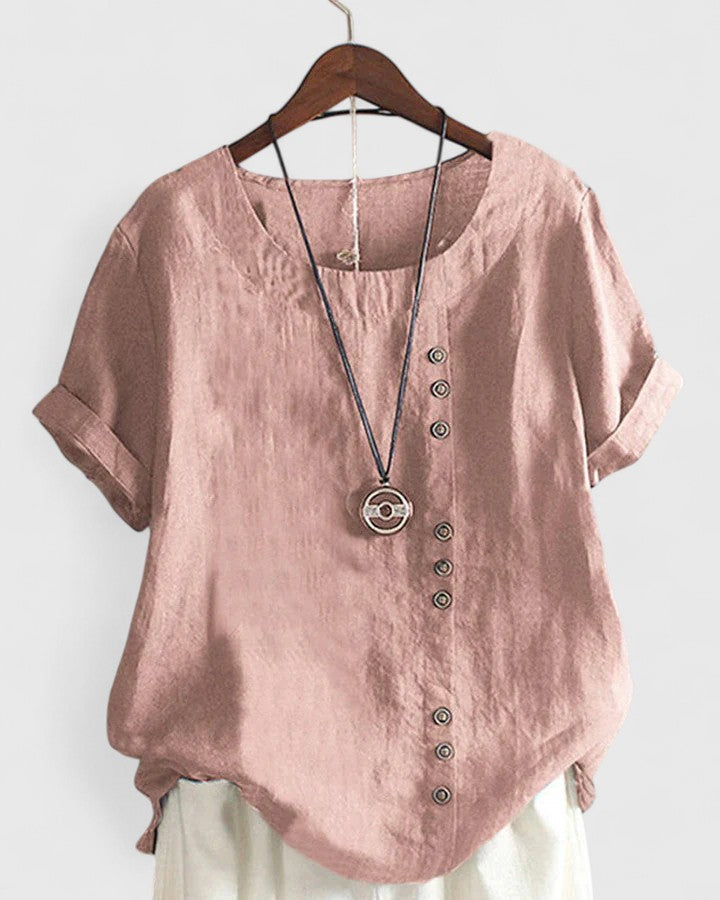 Elisavie | Blouse Confortable à Manches Courtes