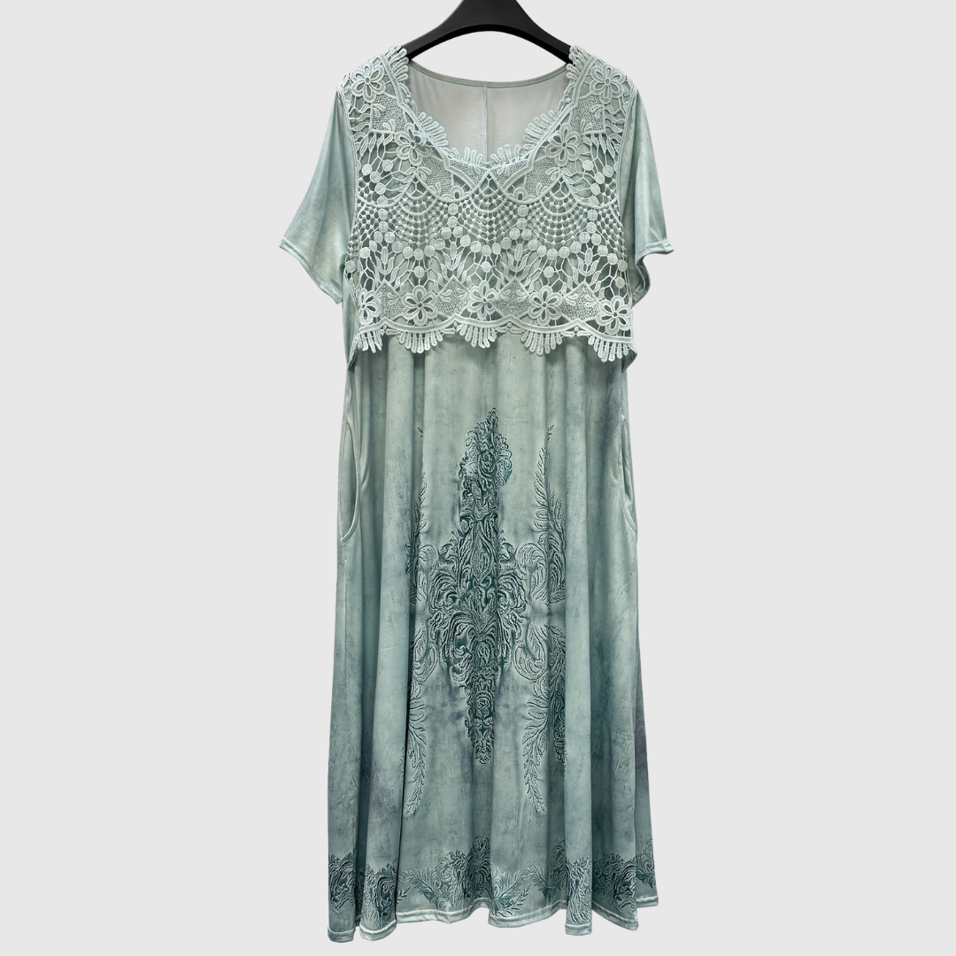 INDIGO | ROBE MIDI FLORALE ÉLÉGANTE