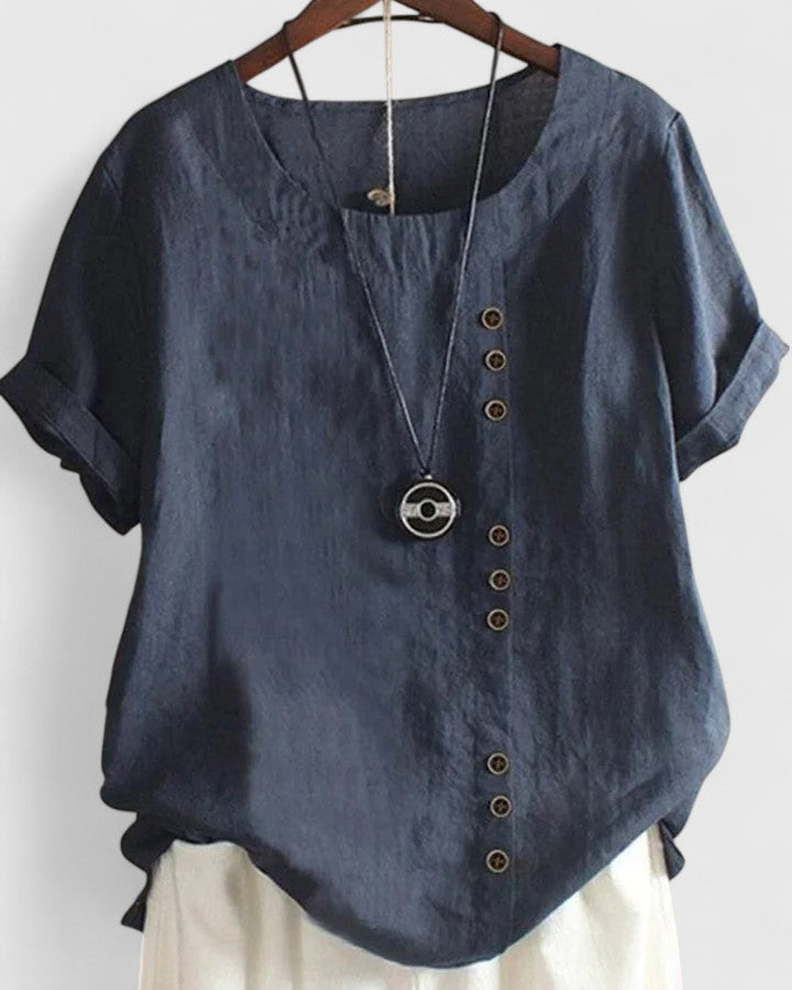 Elisavie | Blouse Confortable à Manches Courtes