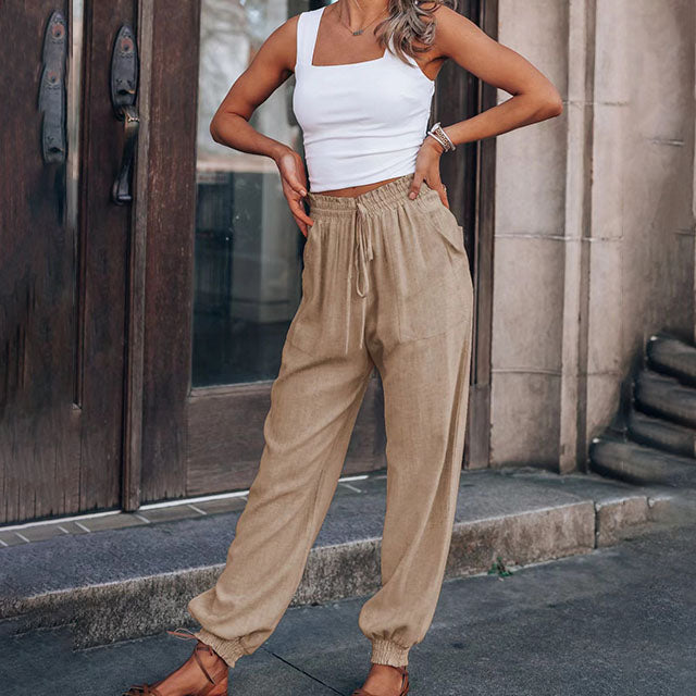 Kaeli – Pantalons Élegants à Cordon