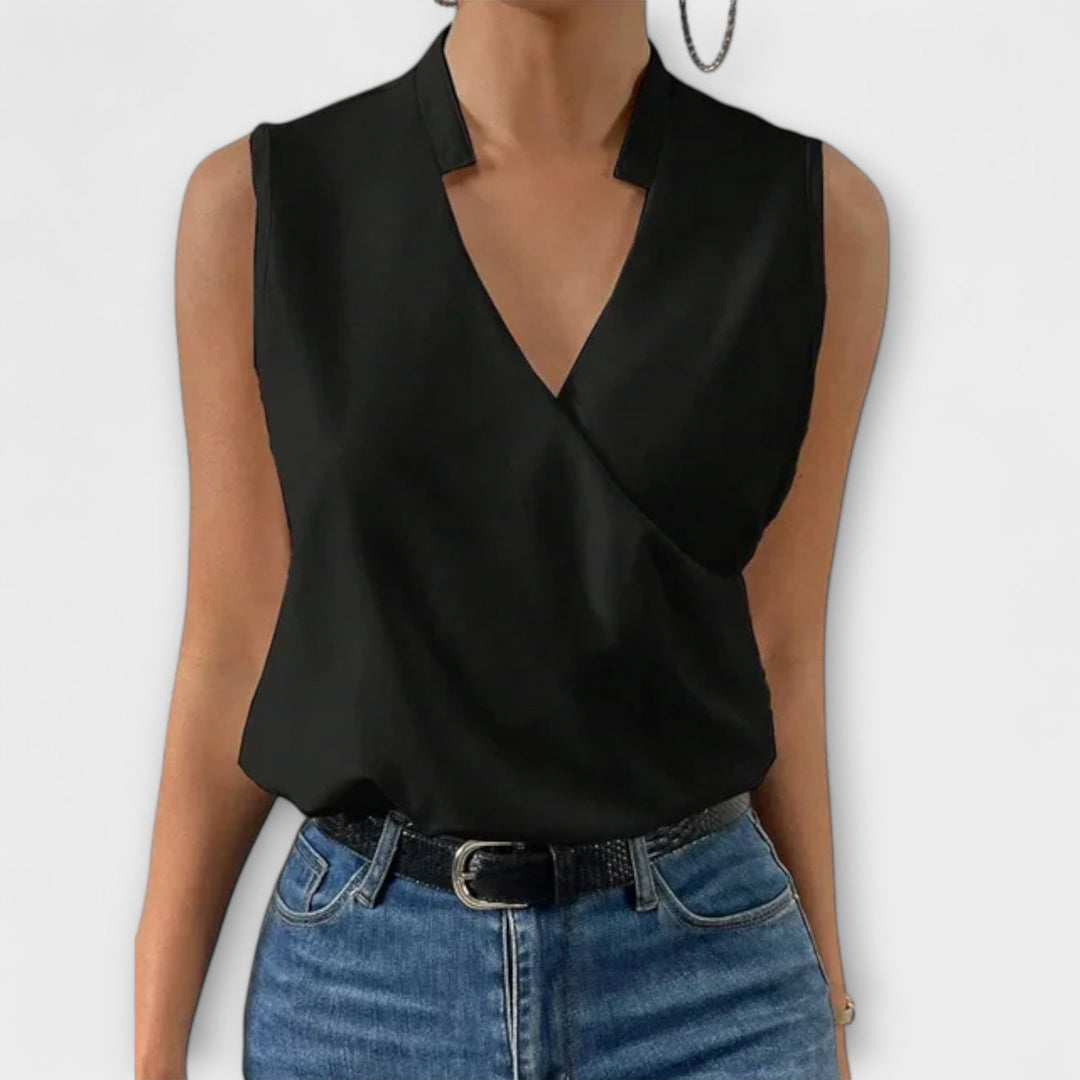 Loretta | Haut V-neck sophistiqué