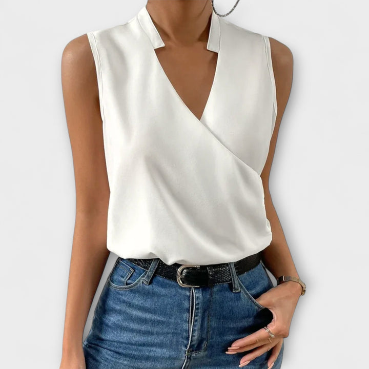 Loretta | Haut V-neck sophistiqué