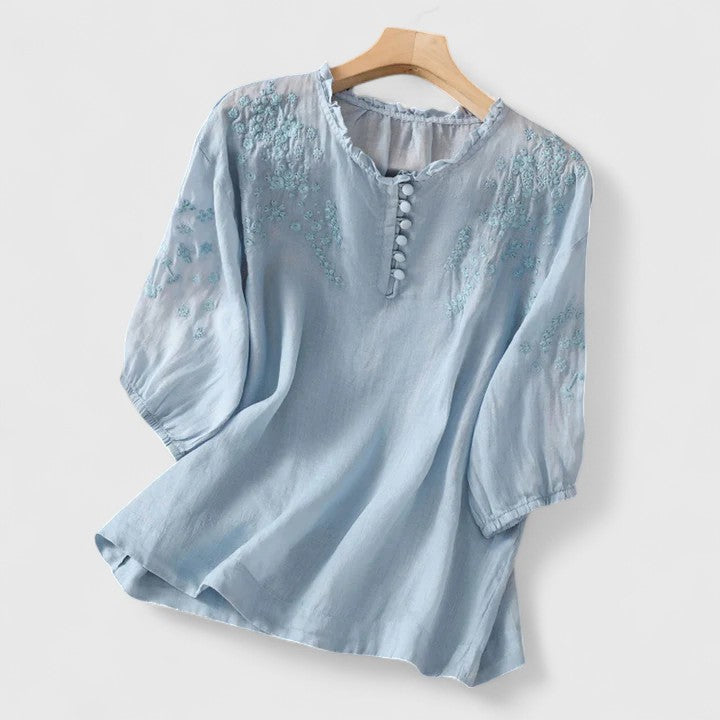 Vasilene | Blouse Élégante à Boutons