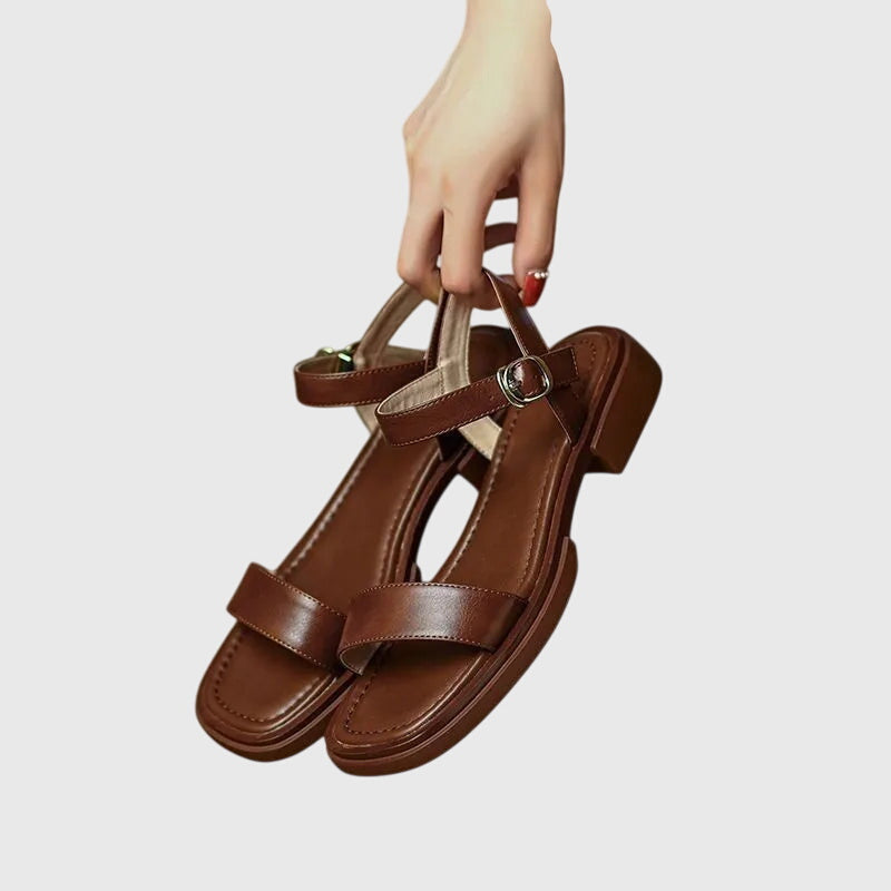Kaia - Sandales en cuir orthopédique